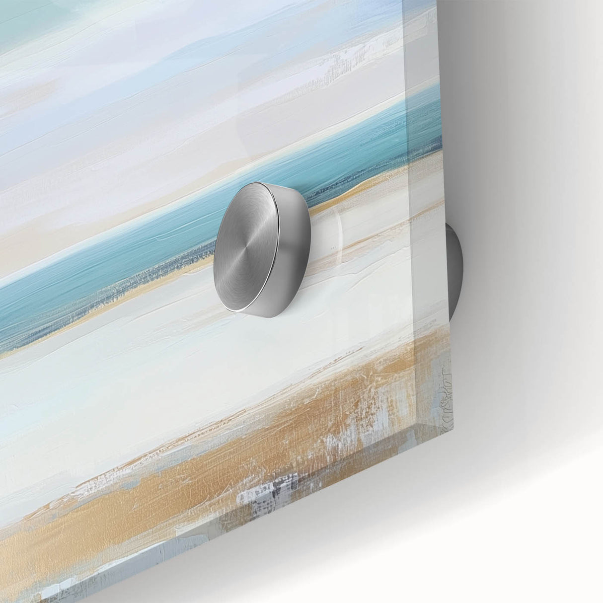 Large Abstract Wall Art – Soft Coastal Horizon Canvas Print