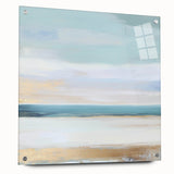Large Abstract Wall Art – Soft Coastal Horizon Canvas Print