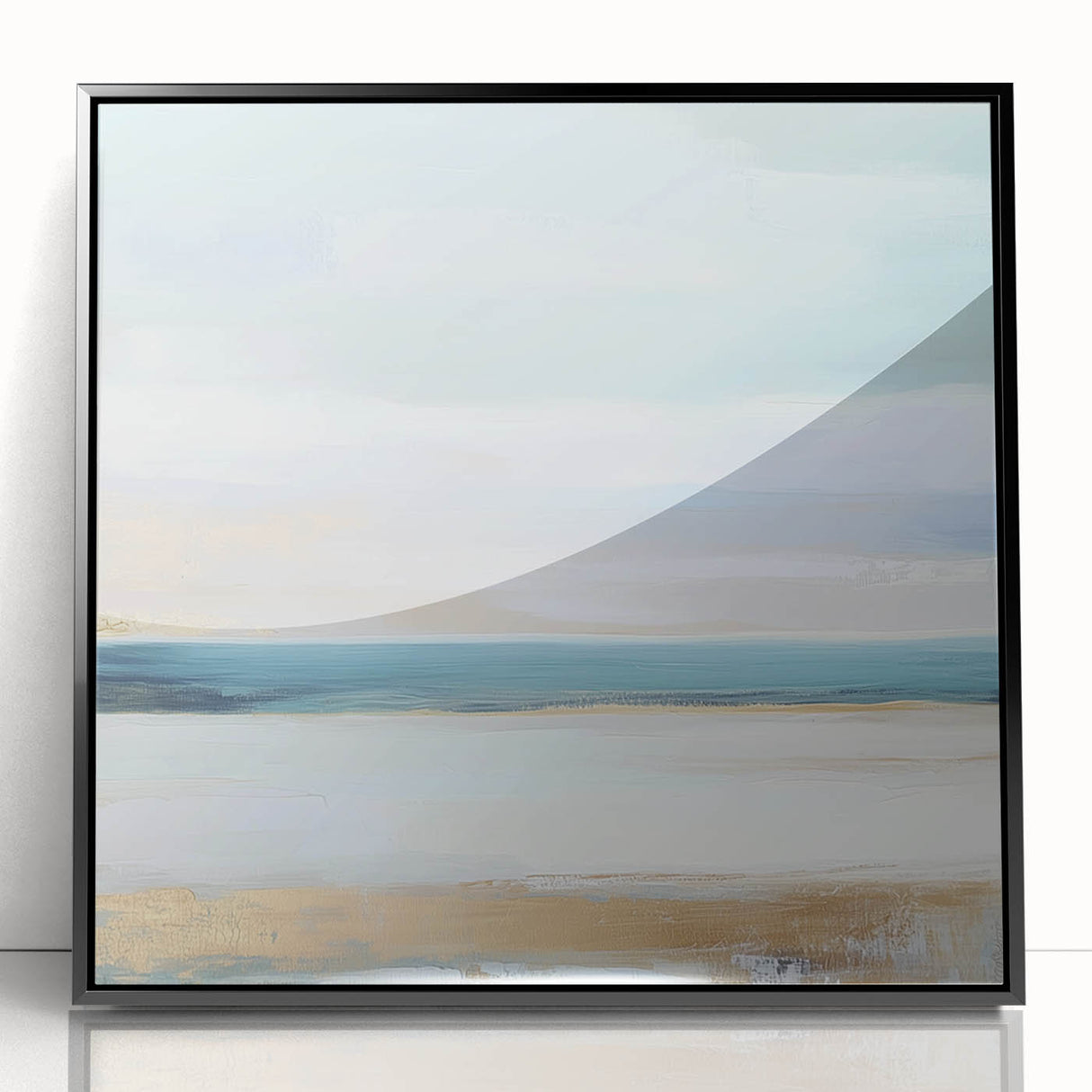 Large Abstract Wall Art – Soft Coastal Horizon Canvas Print