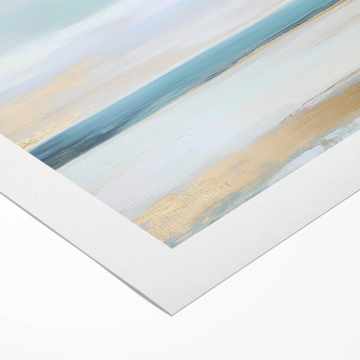 Large Abstract Wall Art – Soft Coastal Horizon Canvas Print