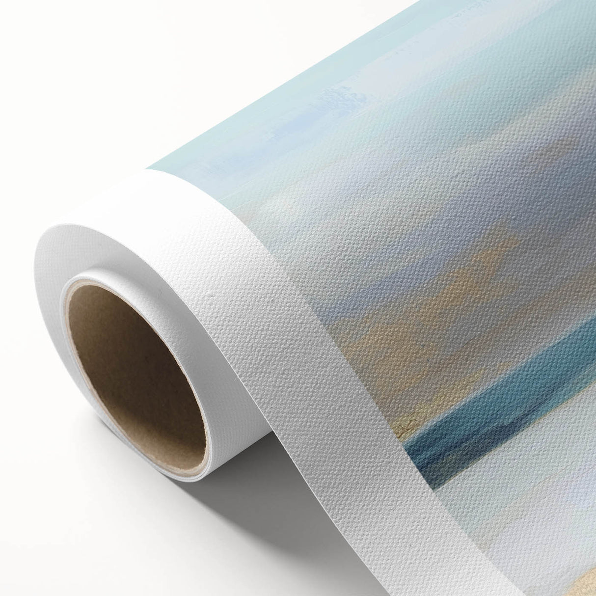 Large Abstract Wall Art – Soft Coastal Horizon Canvas Print