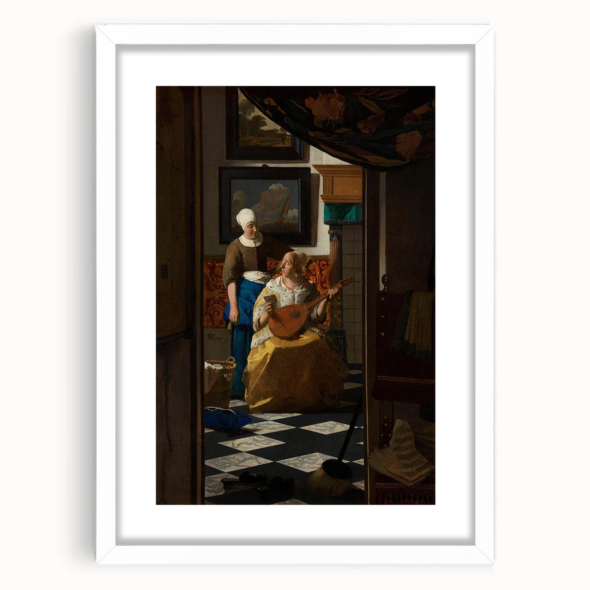 Baroque Musical Scene Wall Art - Elegant Indoor Composition