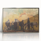 Expressionism Wall Art - Refugees with Horses by Cyprián Majerník