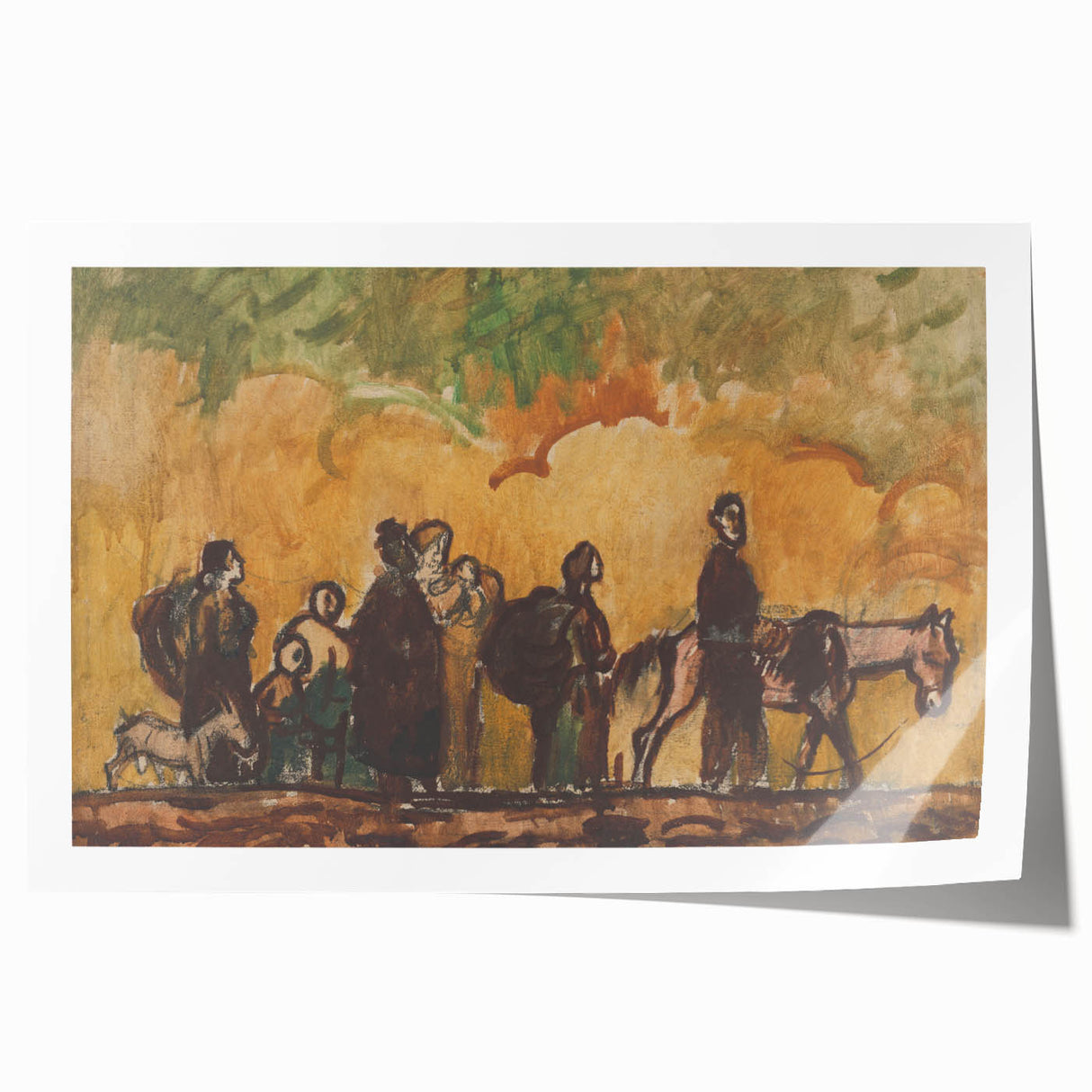 Expressionism Wall Art - Refugees with Horses by Cyprián Majerník