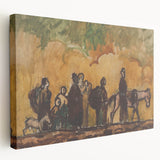 Expressionism Wall Art - Refugees with Horses by Cyprián Majerník
