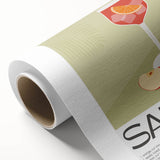 Art deco poster featuring a stylized cocktail, in pastel shades on rolled canvas, ideal for dining room wall art.