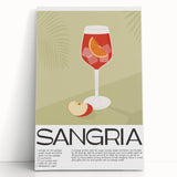 Large black and white stretched canvas featuring a minimalist design of food and drinks, suitable for kitchen wall art.