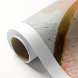 Art Deco style poster of assorted fruits in vibrant colors on rolled canvas, ideal for nursery wall art.