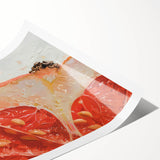 Extra large wall art featuring line art flowers in black on white, ideal for large living room decor.