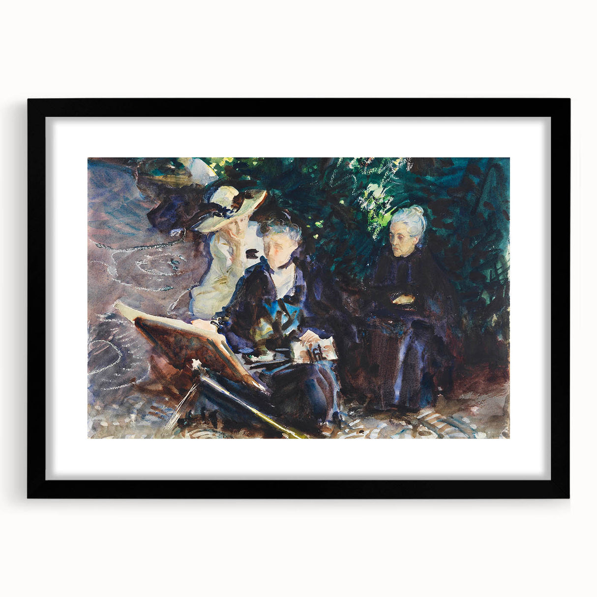 Impressionist Portrait - In the Generalife by John Singer Sargent Print