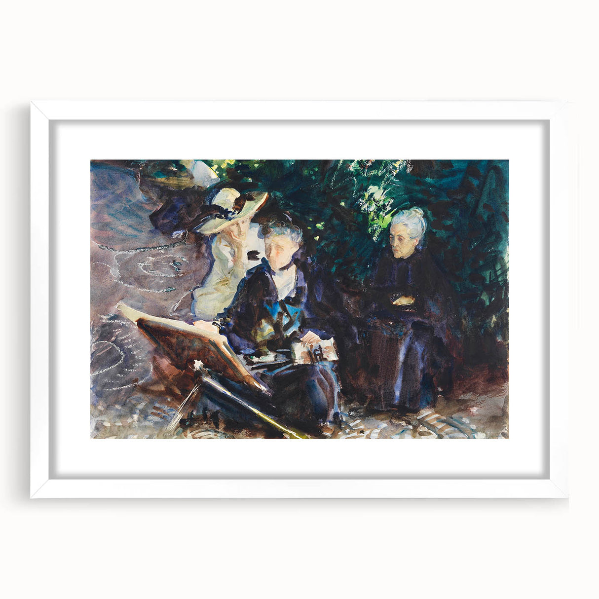 Impressionist Portrait - In the Generalife by John Singer Sargent Print