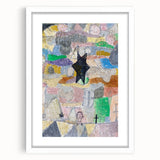 Abstract Star Wall Art - Playful and Textured Modern Expressionist Decor
