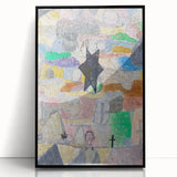 Abstract Star Wall Art - Playful and Textured Modern Expressionist Decor