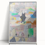 Abstract Star Wall Art - Playful and Textured Modern Expressionist Decor