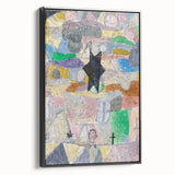 Abstract Star Wall Art - Playful and Textured Modern Expressionist Decor
