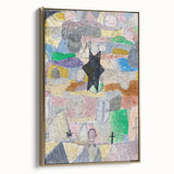 Abstract Star Wall Art - Playful and Textured Modern Expressionist Decor