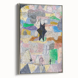 Abstract Star Wall Art - Playful and Textured Modern Expressionist Decor