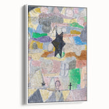 Abstract Star Wall Art - Playful and Textured Modern Expressionist Decor