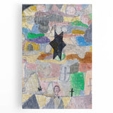 Abstract Star Wall Art - Playful and Textured Modern Expressionist Decor