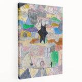 Abstract Star Wall Art - Playful and Textured Modern Expressionist Decor