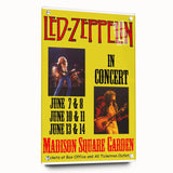 Led Zeppelin Madison Square Garden Poster | 1970s Concert Wall Art