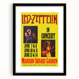 Led Zeppelin Madison Square Garden Poster | 1970s Concert Wall Art