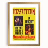 Led Zeppelin Madison Square Garden Poster | 1970s Concert Wall Art