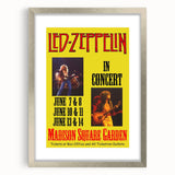 Led Zeppelin Madison Square Garden Poster | 1970s Concert Wall Art