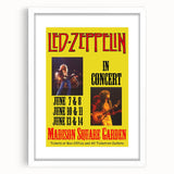 Led Zeppelin Madison Square Garden Poster | 1970s Concert Wall Art