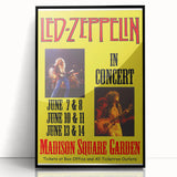 Led Zeppelin Madison Square Garden Poster | 1970s Concert Wall Art