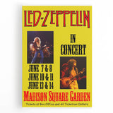 Led Zeppelin Madison Square Garden Poster | 1970s Concert Wall Art