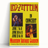 Led Zeppelin Madison Square Garden Poster | 1970s Concert Wall Art
