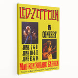 Led Zeppelin Madison Square Garden Poster | 1970s Concert Wall Art