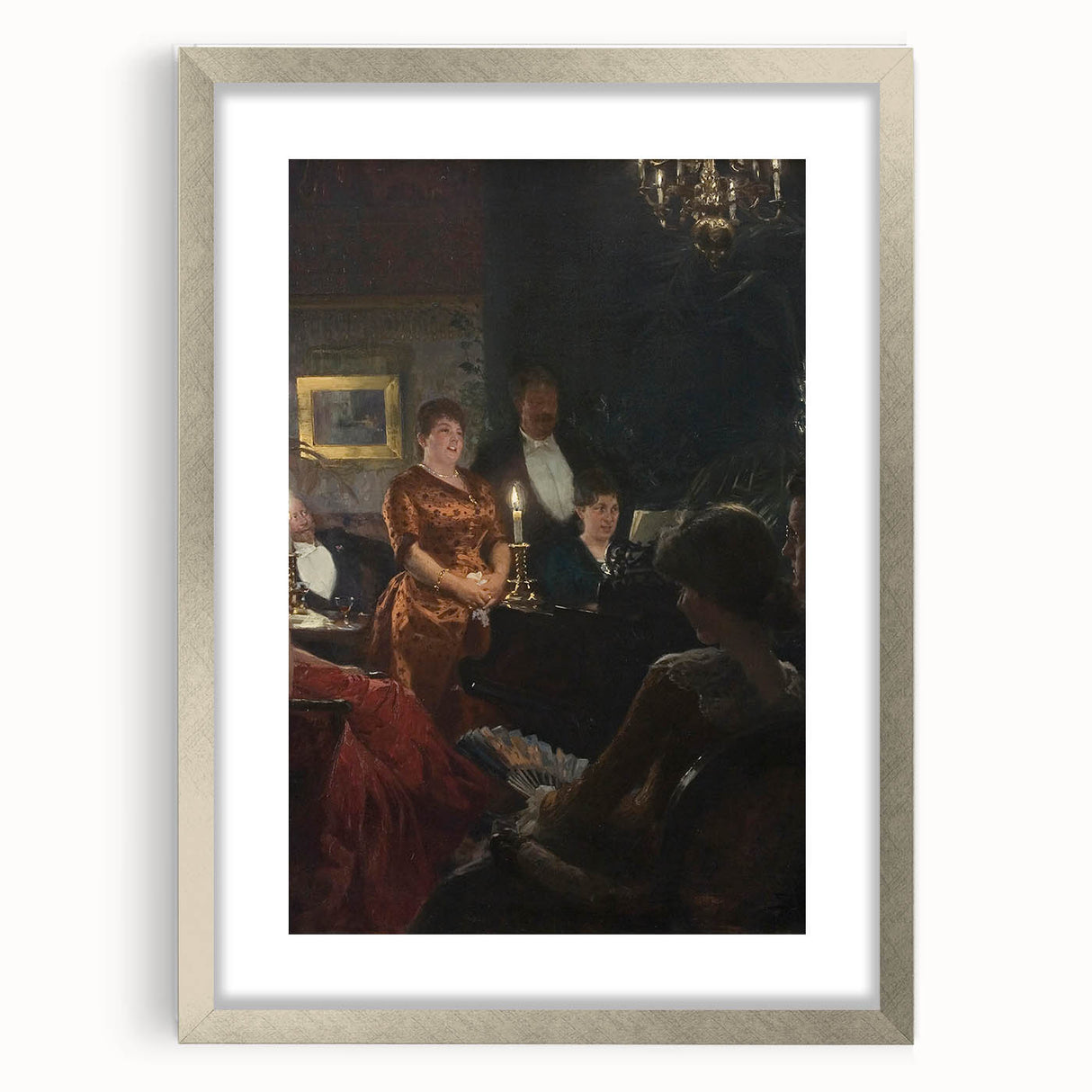 Classical Realism Painting - A Duet by P.S. Krøyer, Elegant Interior Scene