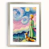 Dreamy Starry Night Girls Room Wall Art – Kids Room Art Print