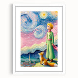 Dreamy Starry Night Girls Room Wall Art – Kids Room Art Print