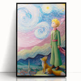 Dreamy Starry Night Girls Room Wall Art – Kids Room Art Print