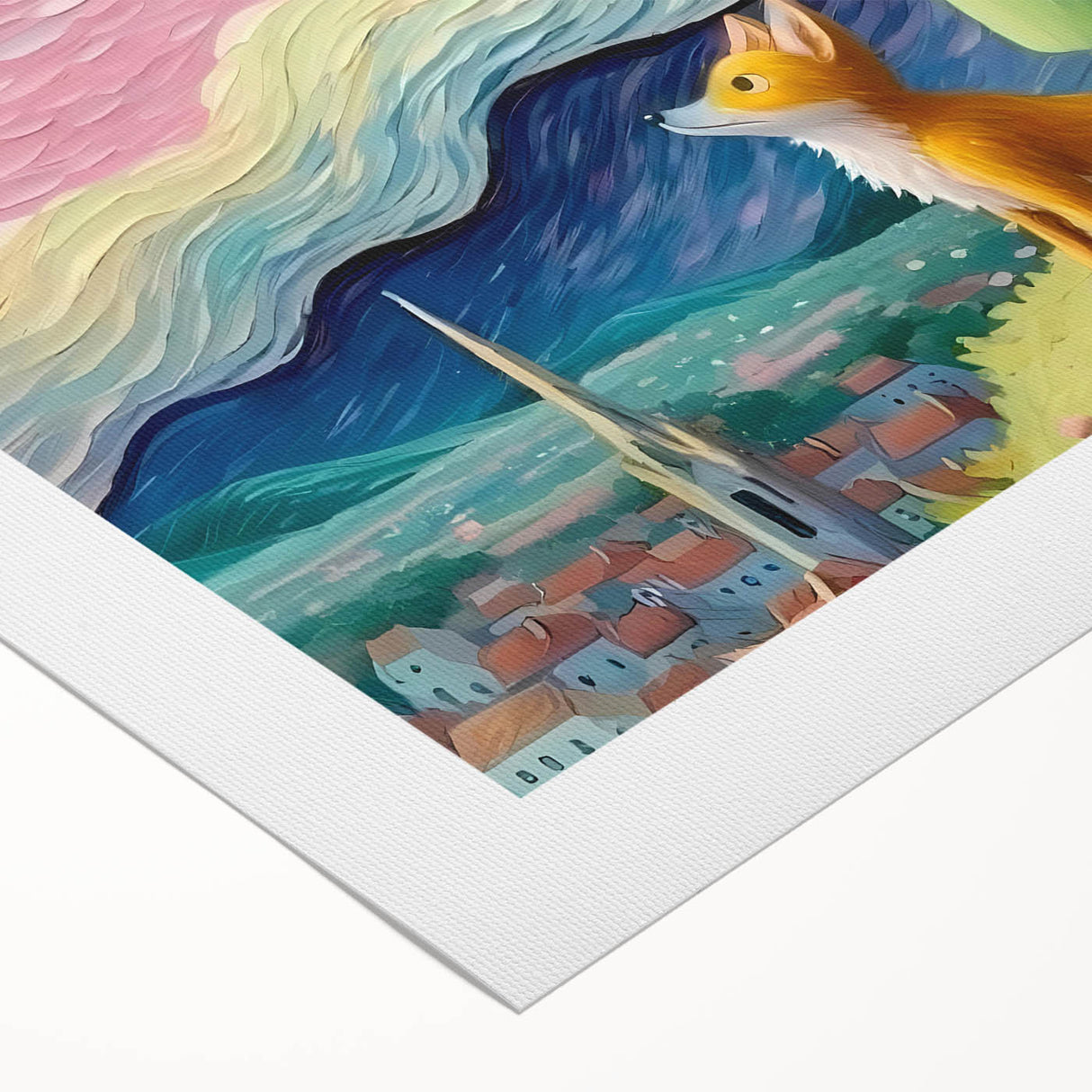 Dreamy Starry Night Girls Room Wall Art – Kids Room Art Print