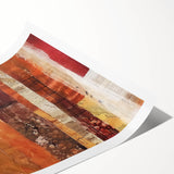 Extra large wall art featuring line art flowers in muted earth tones on a rolled print, suitable for large living room decor.