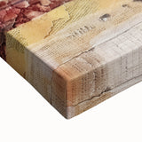 Large art depicting a black and white landscape painting on stretched canvas, ideal for bedroom wall decor.