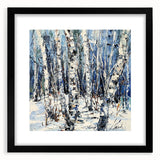 Winter Birch Forest - Elegant Dining Room Wall Art