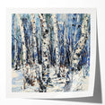 Winter Birch Forest - Elegant Dining Room Wall Art
