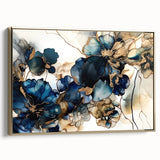 Luxury Floral Living Room Wall Art – Modern Canvas & Framed Print