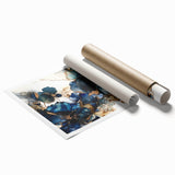 Luxury Floral Living Room Wall Art – Modern Canvas & Framed Print