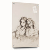 Abstract figurative acrylic artwork displayed from the side, showcasing vibrant colors and intricate design details, with visible pins securing the piece to a backing surface.