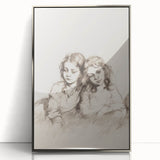 Framed abstract figurative artwork in silver acrylic showcasing dynamic shapes and fluid lines, perfect for modern interior decor and artistic expression.