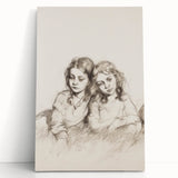 Abstract figurative canvas art piece featuring vibrant colors and dynamic shapes, leaning against a neutral wall, perfect for modern home decor.