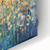 Close-up of an abstract floral design on acrylic glass showcasing vibrant colors and intricate details, perfect for modern home decor. Ideal for enhancing artistic spaces.