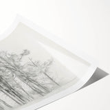 Abstract floral art print showcasing vibrant colors of pink, blue, and yellow, elegantly rolled for shipping in protective packaging. Perfect for modern decor.