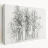 Abstract floral design on stretched canvas showcasing vibrant colors and intricate patterns, displayed from a side view, perfect for modern home decor.